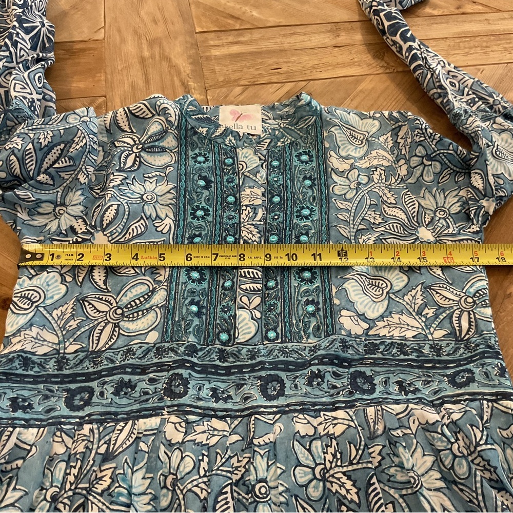 Bella Tu Nickiβ Blue Block Print Mini Dress Size XS NWT - Picture 8 of 9